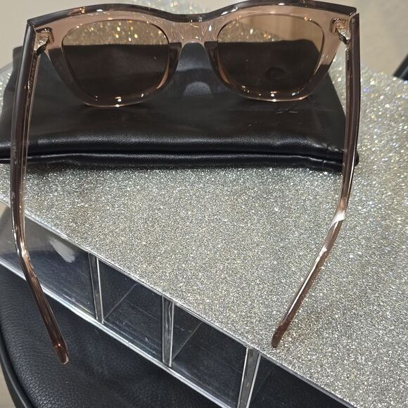 Quay Australia After Hours Oversized Square Sunglasses- Crystal Doe/Tan main image 4